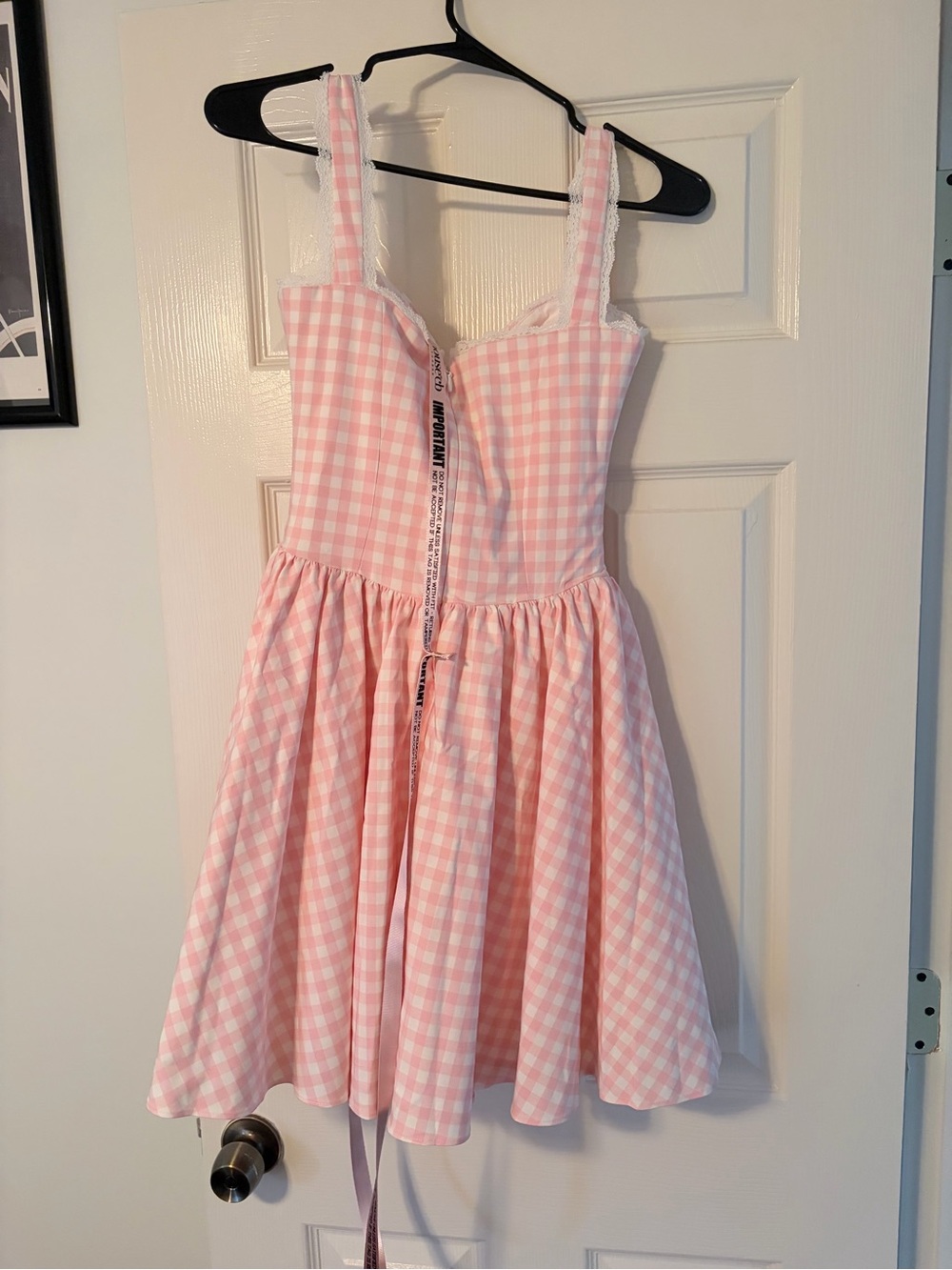 House of CB Strawberry Shortcake Brigitte Gingham Mini Dress Size Small A-C Cup - Picture 8 of 12